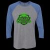 Unisex Triblend Three-Quarter Raglan T-Shirt Thumbnail