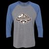 Unisex Triblend Three-Quarter Raglan T-Shirt Thumbnail