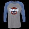 Unisex Triblend Three-Quarter Raglan T-Shirt Thumbnail