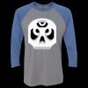 Unisex Triblend Three-Quarter Raglan T-Shirt Thumbnail