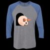 Unisex Triblend Three-Quarter Raglan T-Shirt Thumbnail