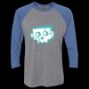 Unisex Triblend Three-Quarter Raglan T-Shirt Thumbnail