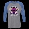 Unisex Triblend Three-Quarter Raglan T-Shirt Thumbnail