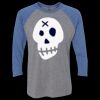 Unisex Triblend Three-Quarter Raglan T-Shirt Thumbnail