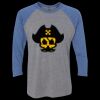 Unisex Triblend Three-Quarter Raglan T-Shirt Thumbnail