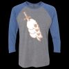Unisex Triblend Three-Quarter Raglan T-Shirt Thumbnail
