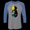 Unisex Triblend Three-Quarter Raglan T-Shirt Thumbnail