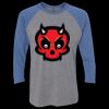 Unisex Triblend Three-Quarter Raglan T-Shirt Thumbnail