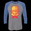 Unisex Triblend Three-Quarter Raglan T-Shirt Thumbnail