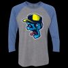 Unisex Triblend Three-Quarter Raglan T-Shirt Thumbnail