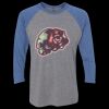Unisex Triblend Three-Quarter Raglan T-Shirt Thumbnail