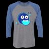 Unisex Triblend Three-Quarter Raglan T-Shirt Thumbnail