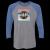 Unisex Triblend Three-Quarter Raglan T-Shirt Thumbnail