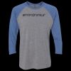 Unisex Triblend Three-Quarter Raglan T-Shirt Thumbnail