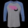 Unisex Triblend Three-Quarter Raglan T-Shirt Thumbnail