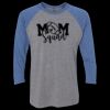 Unisex Triblend Three-Quarter Raglan T-Shirt Thumbnail