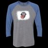 Unisex Triblend Three-Quarter Raglan T-Shirt Thumbnail