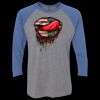Unisex Triblend Three-Quarter Raglan T-Shirt Thumbnail