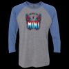 Unisex Triblend Three-Quarter Raglan T-Shirt Thumbnail