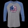 Unisex Triblend Three-Quarter Raglan T-Shirt Thumbnail