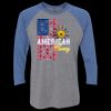 Unisex Triblend Three-Quarter Raglan T-Shirt Thumbnail