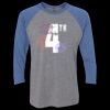 Unisex Triblend Three-Quarter Raglan T-Shirt Thumbnail