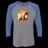 Unisex Triblend Three-Quarter Raglan T-Shirt Thumbnail
