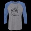 Unisex Triblend Three-Quarter Raglan T-Shirt Thumbnail