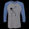 Unisex Triblend Three-Quarter Raglan T-Shirt Thumbnail