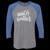 Unisex Triblend Three-Quarter Raglan T-Shirt Thumbnail