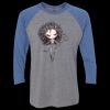 Unisex Triblend Three-Quarter Raglan T-Shirt Thumbnail