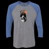 Unisex Triblend Three-Quarter Raglan T-Shirt Thumbnail