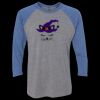Unisex Triblend Three-Quarter Raglan T-Shirt Thumbnail