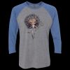 Unisex Triblend Three-Quarter Raglan T-Shirt Thumbnail