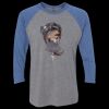 Unisex Triblend Three-Quarter Raglan T-Shirt Thumbnail