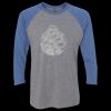 Unisex Triblend Three-Quarter Raglan T-Shirt Thumbnail