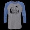 Unisex Triblend Three-Quarter Raglan T-Shirt Thumbnail