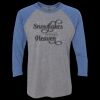 Unisex Triblend Three-Quarter Raglan T-Shirt Thumbnail
