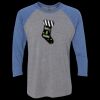 Unisex Triblend Three-Quarter Raglan T-Shirt Thumbnail