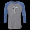 Unisex Triblend Three-Quarter Raglan T-Shirt Thumbnail