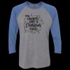 Unisex Triblend Three-Quarter Raglan T-Shirt Thumbnail