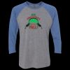 Unisex Triblend Three-Quarter Raglan T-Shirt Thumbnail