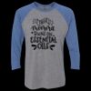 Unisex Triblend Three-Quarter Raglan T-Shirt Thumbnail