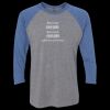 Unisex Triblend Three-Quarter Raglan T-Shirt Thumbnail