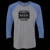 Unisex Triblend Three-Quarter Raglan T-Shirt Thumbnail