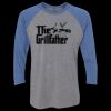 Unisex Triblend Three-Quarter Raglan T-Shirt Thumbnail