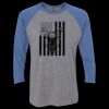 Unisex Triblend Three-Quarter Raglan T-Shirt Thumbnail