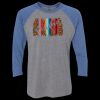 Unisex Triblend Three-Quarter Raglan T-Shirt Thumbnail