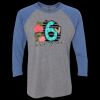 Unisex Triblend Three-Quarter Raglan T-Shirt Thumbnail