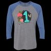 Unisex Triblend Three-Quarter Raglan T-Shirt Thumbnail